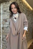 Sola Smart Tech Cowl Cocoon Dress Mocha